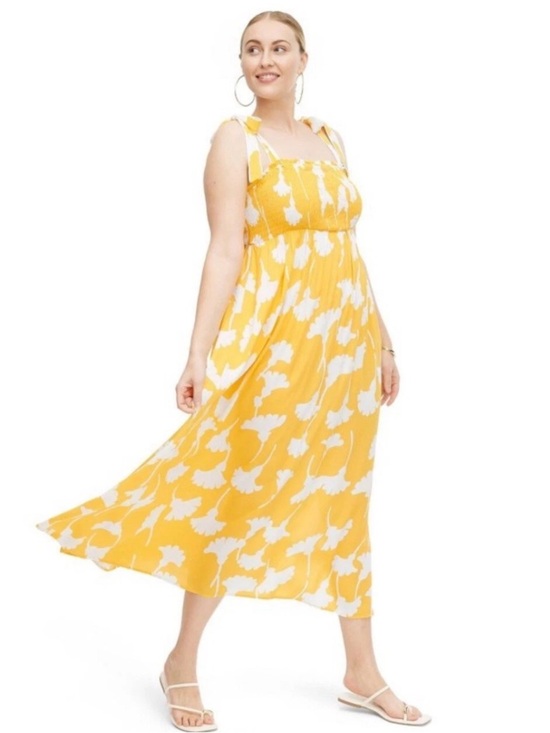 Diane Von Furstenberg Dresses & Skirts - Diane Von Furstenberg x Target Yellow White Floral Midi Maxi Dress Small Summer